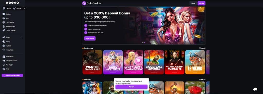 CoinCasino - Oklahoma Online Casinos